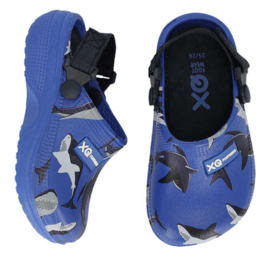 XQ Footwear - Tuinklompen - Haai - Blauw