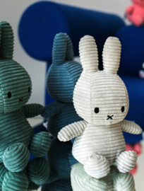 Nijntje - Miffy - Knuffel - Sitting - Corduroy - Soft - Grey - 23cm