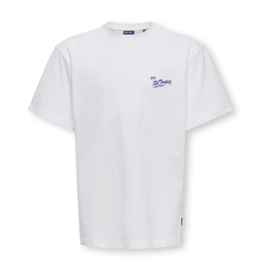Only & Sons - T-shirt - Osjmilo - Backprint - Bright White