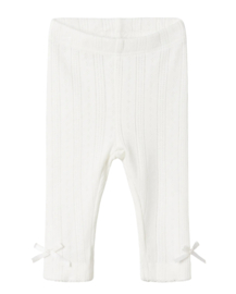 Name It - Legging - Happy - Cloud dancer - Strikjes
