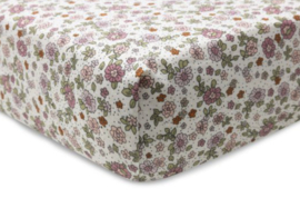 Jollein - Baby - Hoeslaken - Jersey - Retro - Flowers - 60x120cm