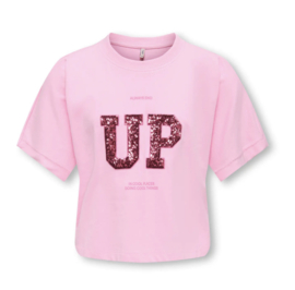 Only Girls - T-shirt - KOGSTELLA  - Croptop - Sweet Lilac