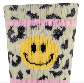 Ewers Sokken met Smiley en Panterprint – Trendy Meisjessokken van Zacht Katoen