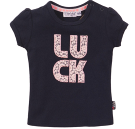 Dirkje - Meisjes - T-shirt - Navy - Luck