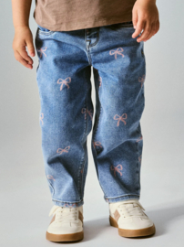 Name It - Broek - NMFBELLA - Strikjes - Mom Fit - Medium Blue Denim