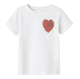 Name It - T-shirt - Honey - Roos - Bright White
