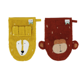 Trixie - Washandjes - 2-pack - Mr. Lion - Mr. Monkey