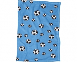 Playshoes - Fleece - Deken - Voetbal - Blauw - 75 x 100 cm