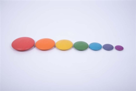 Houten - Pebbels - Regenboogkleuren