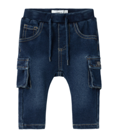 Name It - Broek - Ben - Cargo - Dark - Blue - Denim - Soft
