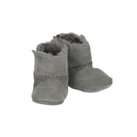 Leren -Baby - Schoentjes - Booties  - Grijs - 12/18 maanden