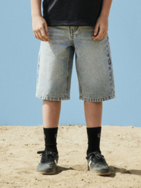 Name It - Broek - NKMRyan - Bermudashort - Light Blue Bleached Denim