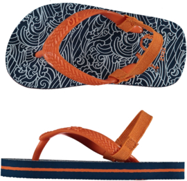 XQ Footwear - Jongens - Slippers  - Ocean - Oranje