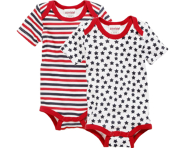 Playshoes - Rompers - 2 Stuks - Korte - Mouw - Rood - Blauw