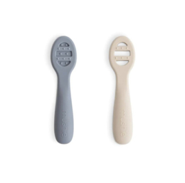 Mushie - Voedingslepels - Baby - 2 Stuks - Tradewinds - Shifting Sand