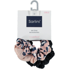 Sarlini - Scrunchies - Girls - 3-pack - Panterprint - Glitters