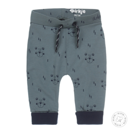 Dirkje - Jongens - Baby- Broek - Dusty - Green - Beer - Bio - Katoen