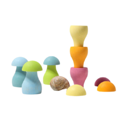 Grimm's sorteer paddenstoelen - pastel