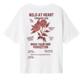Name It - T-shirt - Hominu - Roos - Backprint - Bright White