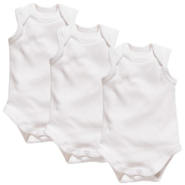 Playshoes - Rompers - 3 Stuks - Witte - Mouwloos - Wit
