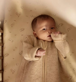 Jollein - Slaapzak met afritsbare mouw - Rond - Merino Wol Felted - Naturel