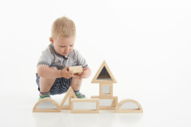 Houten - Spiegelblokken - Set - Van - 8 - Stuks