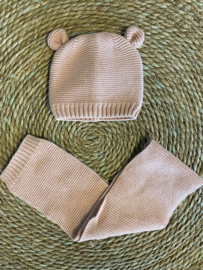 Sarlini - Knit - Baby - Kindermuts - Sjaal - Light - Pink - Oortjes