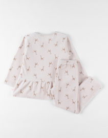 Noukie's - Pyjama - Giraffenprint - Beige - Fluweel