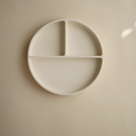 Mushie - Siliconen - Bord - Ivory - Zuignap