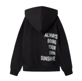 Name It - Hoodie - Trui - Devina - Zwart - Backprint