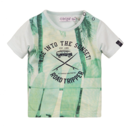 Dirkje - T-shirt - Road - Tripper - Groen - Wit 