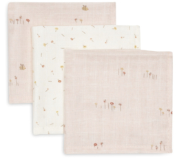 Jollein hydrofiele monddoekjes - Pretty Picnic - 31x31 cm - 3 stuks