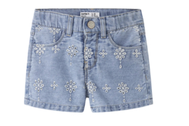 Name It - Broek - NMFRose -Light Blue Denim - Bloemetjes