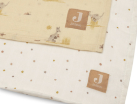 Jollein hydrofiele doeken - Kangaroots - 115x115 cm - 2 stuks