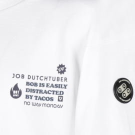 No Way Monday x Job Dutchtuber - T-shirt - Backprint - Bright White
