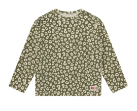 Noppies - T-shirt - Longsleeve - Luipaardprint - Groen