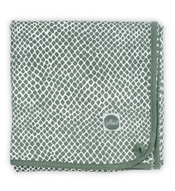 Jollein - Deken - Jersey - 75x100  -cm - Snake - Ash - Green