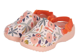 XQ Footwear - Tuinklompen - Bloemenprint - Roze