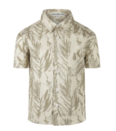 Koko Noko - Blouse - Korte - Mouw - Bladeren - Beige