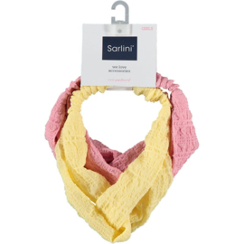 Sarlini - Haarband - Girls - 2-pack - Roze - Geel