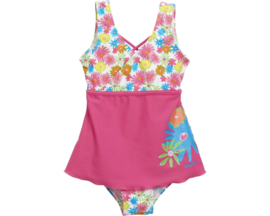 Playshoes - Badpak - UV Werend - Bloemenzee - Met - Rokje - maat 86/92