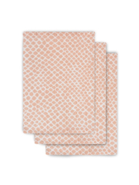 Jollein - Hydrofiel - Washandje - Hydrofiel - Snake - Pale - Pink - 3 - Pack