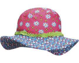 Playshoes - Zonnehoedje - UV-werend - Bloemen - Roze