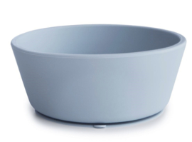 Mushie - Siliconen - Kom - Powder - Blue - Zuignap