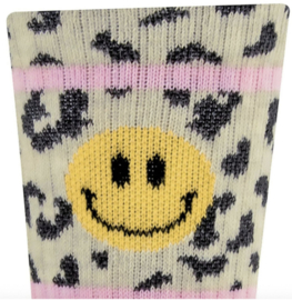 Ewers -Tennissokken -Panterprint met smiley - Sokken - Dames