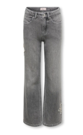Only - Broek - KOGJUICY - Panterprint - Medium Grey Denim