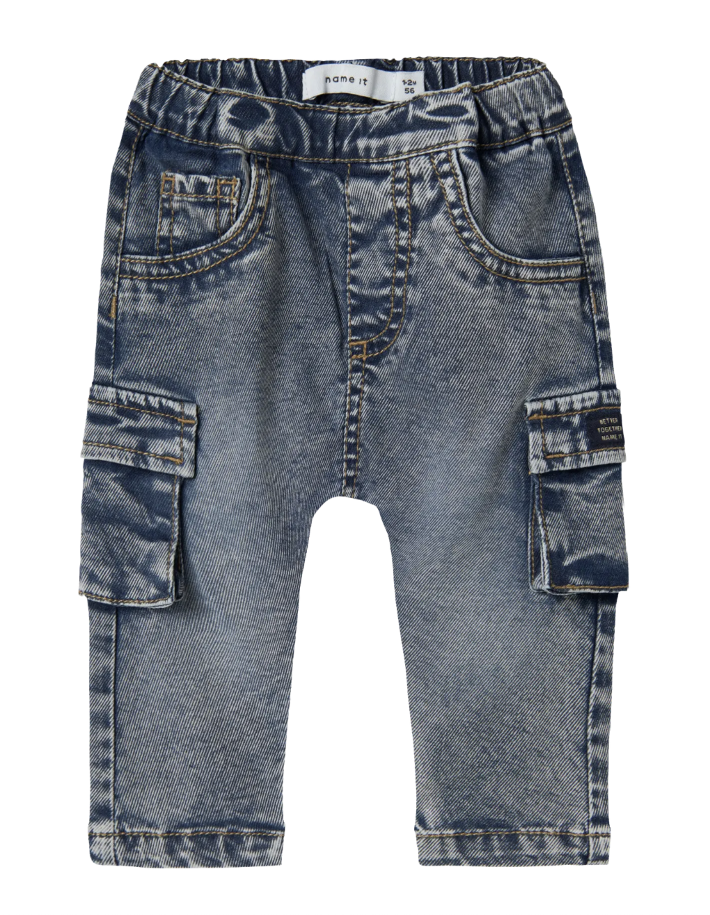 Name It - Broek - Ben - Baggy - Cargo - Dark - Blue - Denim - Soft