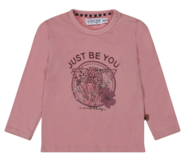 Dirkje - T-shirt - Lange - Mouw - Just - Be - You - Dusty - Pink