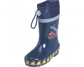 Playshoes - Regenlaarzen - Brandweer - Blauw - Maat 20/21