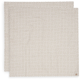 Jollein - Hydrofiele Doek - Large - 115x115cm - Soft Plumes - 2 Stuks